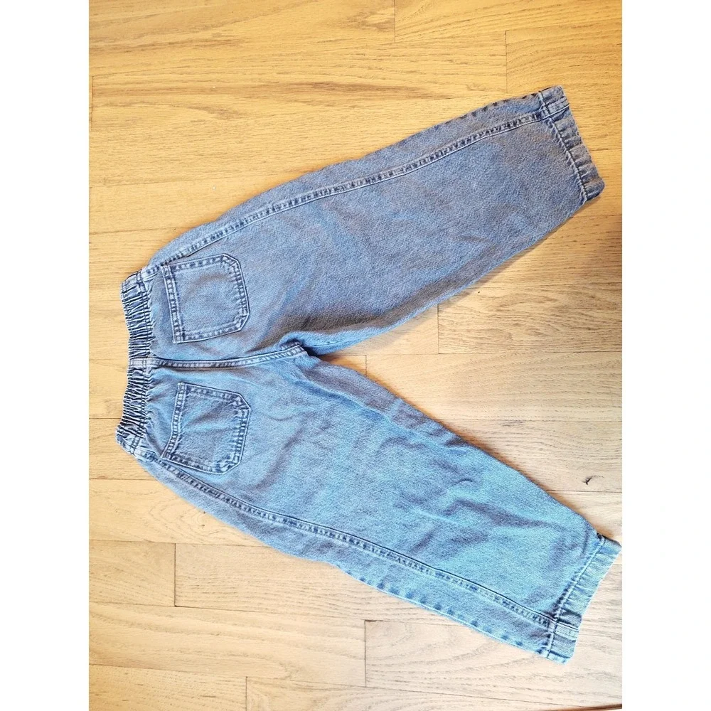 GAP Kids Baggy Barrel Leg Light Blue Denim Jeans Sz Small Working Drawstring